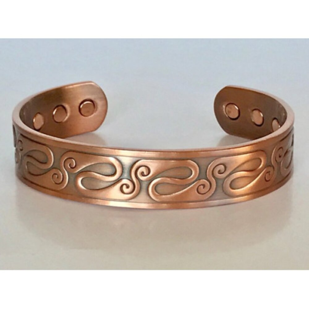 "Waves" Solid Handmade Copper Cuff Bracelets